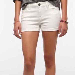 High waisted white jean short never worn